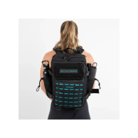 BUILT FOR ATHLETES - Gym Backpack 25L ( Medium) - Black & Aqua